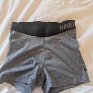 Nike Gray and Black Athletic Shorts